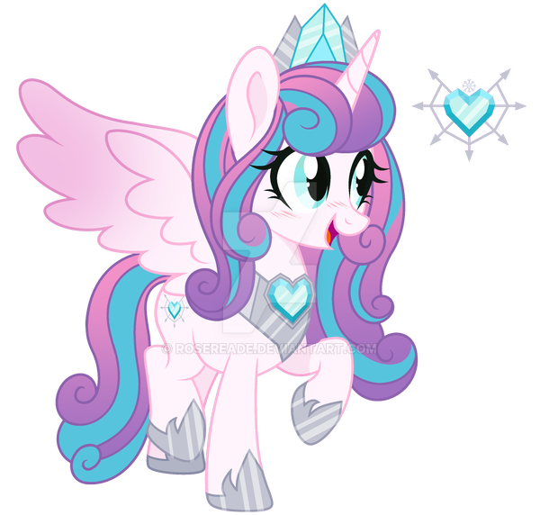 Size: 600x572 | Tagged: safe, artist:rosereade, derpibooru import, princess flurry heart, alicorn, pony, the last problem, adult, base used, crystal heart, deviantart watermark, jewelry, obtrusive watermark, older, older flurry heart, princess, regalia, simple background, watermark