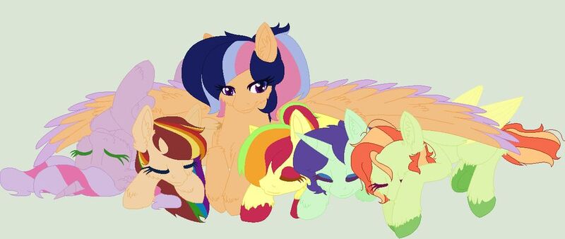 Size: 1024x432 | Tagged: safe, artist:theredbeauty, derpibooru import, oc, oc:daring skies, oc:emerald spectacle, oc:golden spirit, oc:party popper, oc:petunia smith, oc:star sword, unofficial characters only, dracony, dragon, earth pony, hybrid, pegasus, pony, unicorn, base used, female, green background, interspecies offspring, mare, offspring, parent:applejack, parent:big macintosh, parent:flash sentry, parent:fluttershy, parent:pinkie pie, parent:pokey pierce, parent:quibble pants, parent:rainbow dash, parent:rarity, parent:spike, parent:twilight sparkle, parents:flashlight, parents:fluttermac, parents:pokeypie, parents:quibbledash, parents:sparity, simple background, spread wings, wing blanket, wings