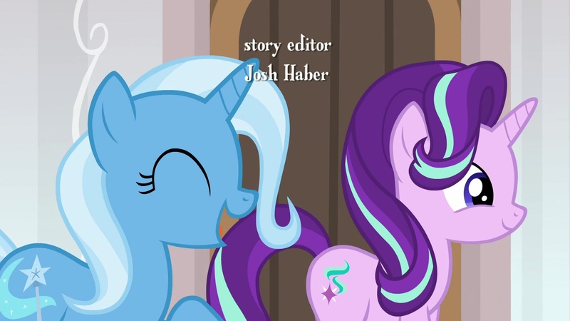 Size: 1920x1080 | Tagged: safe, derpibooru import, screencap, starlight glimmer, trixie, pony, a horse shoe-in