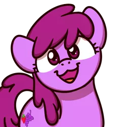 Size: 1000x1000 | Tagged: safe, artist:sugar morning, derpibooru import, part of a set, berry punch, berryshine, pony, :3, berrybetes, cute, open mouth, simple background, solo, sugar morning's smiling ponies, transparent background