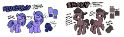 Size: 3035x912 | Tagged: safe, artist:bugbites, derpibooru import, oc, oc:blueberry, earth pony, pony, reference sheet