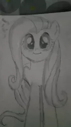 Size: 2988x5312 | Tagged: safe, artist:scottishlunaripoff, derpibooru import, fluttershy, pony, fanart, solo, traditional art