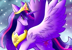 Size: 5000x3500 | Tagged: safe, artist:evianix, derpibooru import, princess twilight 2.0, twilight sparkle, twilight sparkle (alicorn), alicorn, pony, the last problem, absurd resolution, older, older twilight, solo