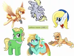 Size: 1565x1174 | Tagged: safe, artist:aegann, artist:darlimondoll, artist:lightning stripe, artist:shyshyoctavia, artist:starartcreations, artist:suikuzu, derpibooru import, edit, applejack, derpy hooves, oc, oc:color dash, oc:petunia bloom, oc:treble spirit, earth pony, pegasus, pony, unicorn, derpibooru, adobe imageready, applejack's hat, bags under eyes, bandage, blank flank, blonde, blonde hair, blue eyes, bow, bust, colored wings, cowboy hat, cute, cyan coat, derp, derpabetes, determined, ear fluff, ear piercing, earring, feather, female, flower, fluffy, flying, gift art, gray coat, green coat, green eyes, grin, hair bun, happy, hat, jewelry, looking at you, loose hair, mare, meta, multicolored wings, music notes, necklace, open mouth, pearl necklace, piercing, pink eyes, prone, purple eyes, rainbow wings, sailor hat, show accurate, simple background, smiling, tags, tongue out, upside down, wall of tags, wet, wet mane, white background, white coat, wings, yellow eyes, yellow mane
