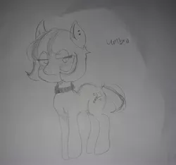 Size: 3072x2877 | Tagged: safe, derpibooru import, oc, oc:umbra, unofficial characters only, earth pony, pony, pony town, collar, goth, goth pony, ponysona, solo, traditional art