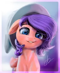 Size: 2400x2900 | Tagged: safe, artist:thatdreamerarts, derpibooru import, oc, unofficial characters only, pegasus, pony, female, hat, looking at you, mare, smiling, solo