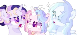 Size: 1280x576 | Tagged: safe, artist:moon-rose-rosie, derpibooru import, oc, oc:astral moonlight, oc:celestial moon, oc:smooth blue, alicorn, pegasus, pony, base used, female, filly, magical lesbian spawn, offspring, parent:rainbow dash, parent:twilight sparkle, parents:twidash, scrunchy face, simple background, transparent background