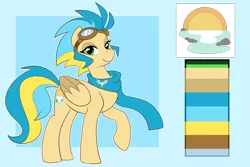 Size: 3000x2000 | Tagged: safe, artist:xwhitedreamsx, derpibooru import, oc, pegasus, pony, clothes, female, goggles, mare, reference sheet, scarf, solo