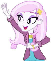 Size: 3496x4217 | Tagged: safe, artist:sketchmcreations, derpibooru import, fleur-de-lis, equestria girls, equestria girls series, tip toppings, spoiler:choose your own ending (season 2), spoiler:eqg series (season 2), bracelet, cute, female, fleurabetes, hairclip, jewelry, open mouth, raised hand, simple background, smiling, transparent background, vector