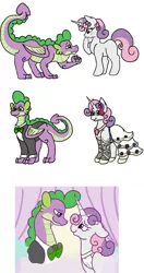 Size: 528x1000 | Tagged: safe, artist:flamirasplitz, derpibooru import, spike, sweetie belle, bride, clothes, dress, female, love, male, marriage, marriage proposal, older, older spike, older sweetie belle, shipping, spikebelle, straight, tuxedo, wedding, wedding dress