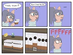 Size: 4000x3000 | Tagged: safe, artist:scraggleman, derpibooru import, oc, oc:taku, ponified, cat, earth pony, pony, ..., book, bookshelf, braces, clothes, comic, dialogue, female, fffuuuuu, figurine, glasses, hatsune miku, lip bite, manga, mare, ocd, smiling, speech bubble, sweater