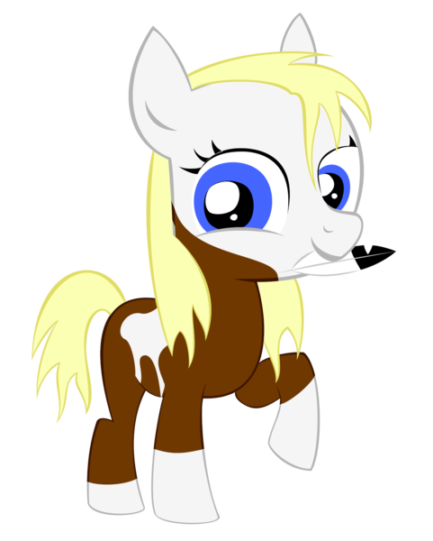 Size: 1520x1896 | Tagged: safe, artist:strategypony, derpibooru import, ponified, pony, dreamworks, feather, female, filly, mouth hold, rain (character), simple background, spirit: stallion of the cimarron, transparent background, younger