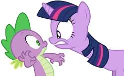 Size: 1024x629 | Tagged: safe, artist:fallingcomets, derpibooru import, spike, twilight sparkle, dragon, pony, unicorn, close-up, duo, extreme close up, female, looking at each other, male, mare, personal space invasion, simple background, transparent background, unicorn twilight, vector