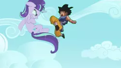 Size: 1280x720 | Tagged: barely pony related, derpibooru import, edit, edited screencap, fight scene, kid goku gt, s5 starlight, safe, screencap, starlight glimmer, the cutie re-mark