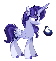 Size: 4298x4626 | Tagged: safe, artist:xxcutecookieswirlsxx, derpibooru import, oc, oc:artemis, alicorn, pony, absurd resolution, base used, offspring, parent:king sombra, parent:princess luna, parents:lumbra, solo