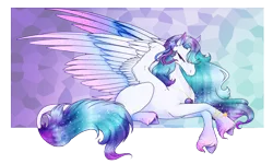 Size: 3263x1960 | Tagged: safe, artist:oneiria-fylakas, derpibooru import, oc, oc:shining star, unofficial characters only, pegasus, pony, female, mare, prone, solo
