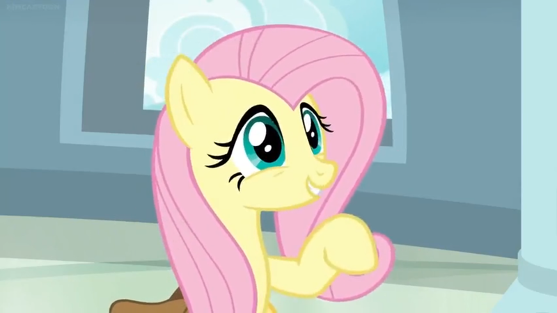 Size: 1600x900 | Tagged: safe, derpibooru import, screencap, fluttershy, pegasus, pony, daring doubt, bag, cute, female, mare, open window, saddle bag, shyabetes, smiling, solo, window