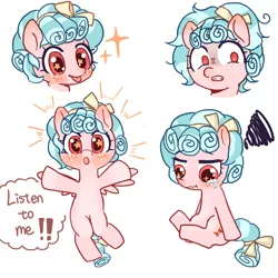 Size: 768x768 | Tagged: safe, artist:cpid, derpibooru import, cozy glow, pegasus, pony, :p, blushing, cozy glow is best facemaker, cozy glow is not amused, cozybetes, crying, cute, dialogue, female, filly, foal, multeity, open mouth, simple background, solo, speech bubble, starry eyes, tongue out, white background, wingding eyes