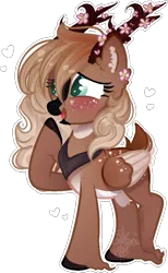 Size: 630x1025 | Tagged: artist:shiroikitten, base used, deer, deer pony, derpibooru import, female, oc, oc:nai, original species, peryton, safe, simple background, solo, transparent background