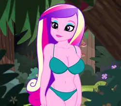 Size: 937x820 | Tagged: suggestive, derpibooru import, edit, edited screencap, editor:ah96, screencap, princess cadance, equestria girls, legend of everfree, beautiful, belly button, bra, breasts, busty princess cadance, cleavage, clothes, cropped, dean cadance, female, panties, sexy, solo, solo female, stupid sexy cadance, teal underwear, underwear, underwear edit