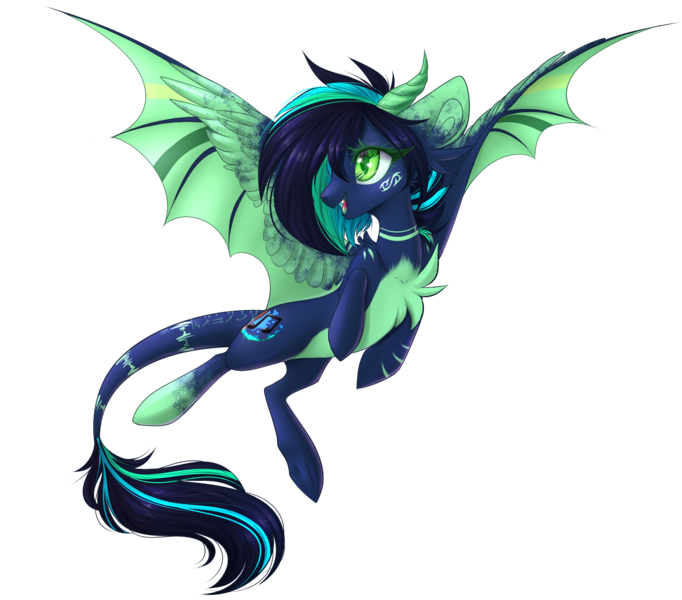 Size: 1746x1536 | Tagged: safe, artist:monogy, derpibooru import, oc, oc:plasma, bat pony, pony, female, horns, mare, simple background, solo, transparent background