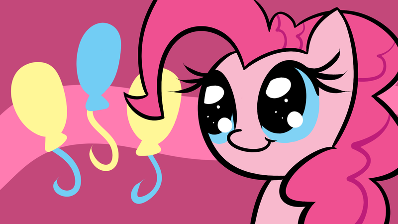 Size: 1920x1080 | Tagged: safe, artist:muzza299, derpibooru import, pinkie pie, pony, bust, chibi, cute, cutie mark, diapinkes, portrait, solo, wallpaper