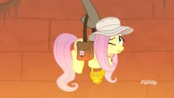 Size: 1920x1080 | Tagged: safe, derpibooru import, screencap, doctor caballeron, fluttershy, earth pony, pegasus, pony, daring doubt, bag, discovery family logo, female, hat, hoof hold, male, mare, near death, saddle bag, saved, stallion, truth talisman