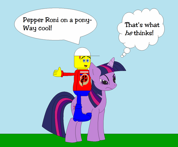 Size: 1259x1043 | Tagged: safe, artist:legoland1085, derpibooru import, twilight sparkle, pony, unicorn, 1000 hours in ms paint, crossover, lego, lego island 2, pepper roni, unicorn twilight