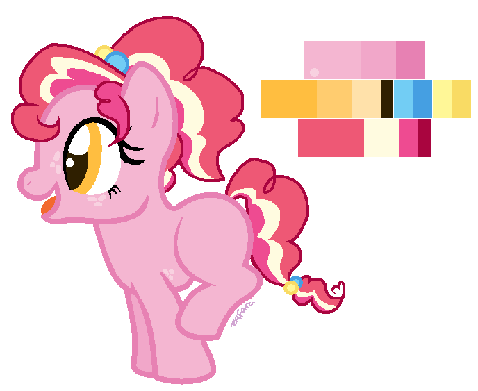 Size: 688x563 | Tagged: safe, artist:zafara1222, derpibooru import, oc, oc:puff pastry, earth pony, pony, female, filly, offspring, parent:cheese sandwich, parent:pinkie pie, parents:cheesepie, simple background, solo, transparent background