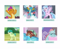 Size: 996x824 | Tagged: comparison, cute, derpibooru, derpibooru import, diaocelles, diastreamies, gallabetes, gallus, happy, meta, ocellus, sad, sadorable, safe, sandabetes, sandbar, silverstream, smolder, smolderbetes, student six, tags, yona, yonadorable