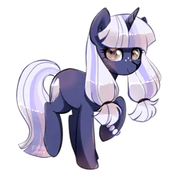 Size: 867x904 | Tagged: safe, artist:riukime, derpibooru import, oc, oc:silverlay, unofficial characters only, pony, unicorn, cute, female, gradient hooves, mare, one hoof raised, silvabetes, simple background, solo, transparent background