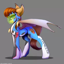 Size: 3000x3000 | Tagged: safe, artist:skitsniga, derpibooru import, oc, oc:lunette, pony, clothes, female, gray background, high res, mare, simple background, solo