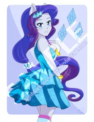 Size: 600x777 | Tagged: safe, artist:lightdarksoysauce, derpibooru import, rarity, equestria girls, equestria girls (movie), anime, clothes, cute, cutie mark, dress, fall formal outfits, female, nail polish, obtrusive watermark, ponied up, raribetes, sample, solo, watermark