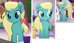 Size: 330x190 | Tagged: safe, derpibooru import, screencap, chocolate apple, cornsilk, unnamed character, unnamed pony, earth pony, pony, my little pony: the movie, spoiler:my little pony the movie, background pony, bow, collage, cropped, female, hair bow, mane bow, mare, picture for breezies, solo focus
