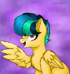 Size: 2559x2705 | Tagged: safe, artist:darklight1315, derpibooru import, oc, oc:apogee, pegasus, pony, female, filly, solo, teenager