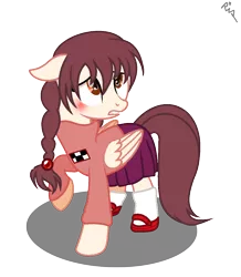 Size: 1044x1196 | Tagged: safe, artist:elementbases, artist:xxkawailloverchanxx, derpibooru import, ponified, pony, base used, crossover, madotsuki, ms paint, paint.net, yume nikki