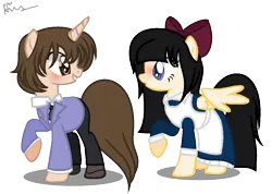 Size: 1121x797 | Tagged: safe, artist:ponybasesrus, artist:xxkawailloverchanxx, derpibooru import, ponified, pony, aya drevis, base used, crossover, fujioka haruhi, mad father, ms paint, ouran high school host club, paint.net