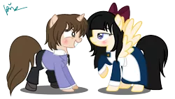 Size: 1529x871 | Tagged: safe, artist:angellight-bases, artist:xxkawailloverchanxx, derpibooru import, ponified, pony, aya drevis, base used, crossover, fujioka haruhi, mad father, ms paint, ouran high school host club, paint.net