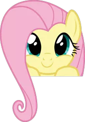 Size: 2674x3832 | Tagged: safe, artist:cheezedoodle96, derpibooru import, part of a set, fluttershy, pegasus, pony, .svg available, boop bait, bust, close-up, cute, female, hair over one eye, hooves on the table, looking at you, mare, peekaboo, peeking, portrait, shyabetes, simple background, smiling, solo, svg, this will end in boops, transparent background, vector