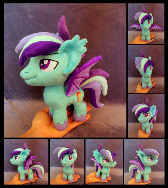 Size: 3687x4119 | Tagged: safe, artist:fireflytwinkletoes, derpibooru import, oc, oc:sugar spirits, bat pony, pony, chibi, irl, male, photo, plushie, stallion