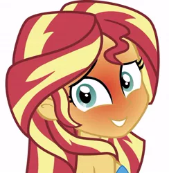 Size: 576x589 | Tagged: suggestive, artist:dirty mike, derpibooru import, edit, edited edit, vector edit, sunset shimmer, equestria girls, bait and switch, blushing, blushing profusely, breasts, cropped, embarrassed, female, looking at you, looking back, looking back at you, looking over shoulder, red face, solo, solo female, vector