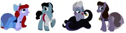 Size: 3455x923 | Tagged: safe, derpibooru import, ponified, earth pony, monster pony, octopony, original species, pony, ariel, crossover, prince eric, the little mermaid, ursula, vanessa