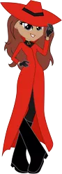 Size: 1700x4754 | Tagged: safe, artist:lhenao, artist:selenaede, derpibooru import, equestria girls, barely eqg related, base used, carmen sandiego, crossover, equestria girls-ified, simple background, transparent background, where in the world is carmen sandiego