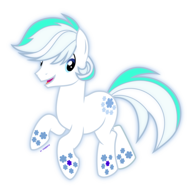 Size: 911x878 | Tagged: safe, artist:tigerbeetle, derpibooru import, double diamond, earth pony, pony, colored hooves, floating, glowing mane, glowing tail, happy, joyful, lightly watermarked, male, rainbow power, rainbow power-ified, simple background, solo, stallion, transparent background, vector, watermark