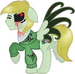 Size: 735x722 | Tagged: safe, artist:nightmarelunafan, derpibooru import, ponified, pony, ben, ben drowned, blood, creepypasta, crossover, matryoshka, nintendo entertainment system, the legend of zelda