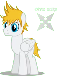 Size: 1478x1964 | Tagged: safe, artist:stryapastylebases, artist:yukimemories, derpibooru import, ponified, pony, base used, crossover, cutie mark, kingdom hearts, roxas, simple background, transparent background