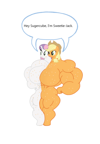 Size: 2160x3104 | Tagged: abs, alternate timeline, alternate universe, anthro, apple belle, applebucking thighs, applejack, applejacked, body freckles, breast expansion, breasts, busty applejack, busty sweetie belle, conjoined, derpibooru import, duo, fetish, freckles, fusion, growing up is hard to do, growth, merge, multiple heads, muscle fetish, muscles, my waifus have fused, older, older sweetie belle, questionable, sweetie barbell, sweetie belle, two heads, two heads are better than one, vector, waifu, we have become one