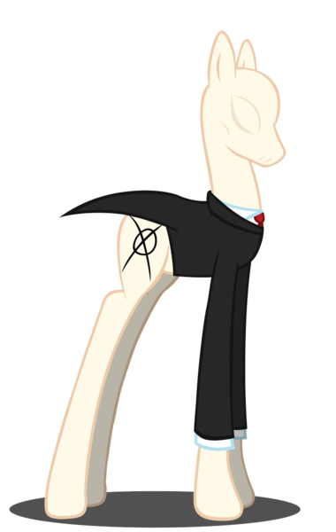 Size: 711x1124 | Tagged: safe, artist:youki506, derpibooru import, ponified, pony, crossover, slenderman, slendermane, slenderpony