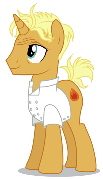 Size: 2968x5135 | Tagged: safe, artist:dragonchaser123, derpibooru import, gourmand ramsay, pony, unicorn, spice up your life, clothes, gordon ramsay, male, shirt, solo, stallion, vector, vector trace