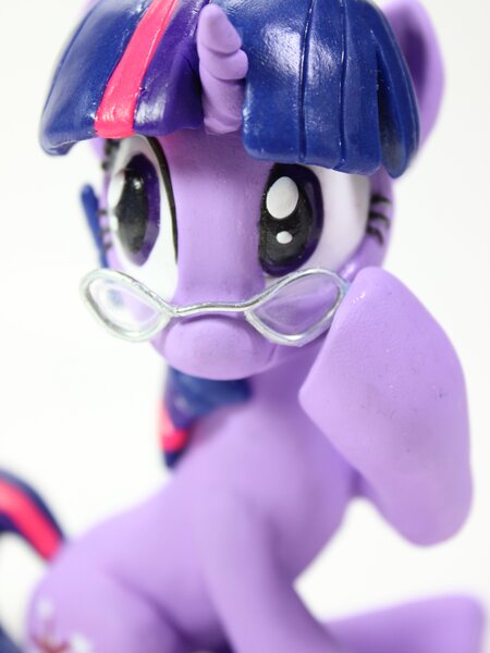 Size: 3072x4096 | Tagged: safe, artist:dustysculptures, derpibooru import, twilight sparkle, pony, unicorn, craft, female, glasses, mare, sculpture, solo